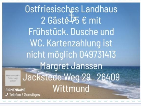 Ostfriesisches Landhaus Wittmund Exteriör bild